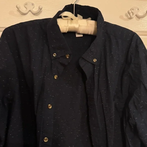 Old navy Dark Blue speckled with gray Button-Up Shirt - Picture 2 of 8